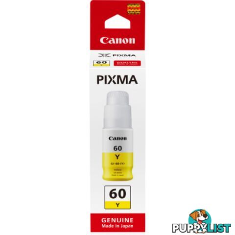 Canon GI-60 Yellow ink bottle For Endurance G6000 Series - Canon - GI-60 Yellow - 0.00kg