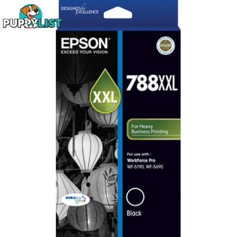 Epson 788XXL C13T788192 SUPER HIGH YIELD BLACK 788 - Epson - Epson 788XXL BLACK - 0.00kg