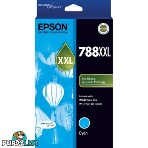 Epson 788XXL C13T788292 SUPER HIGH YIELD CYAN 788 - Epson - Epson 788XXL CYAN - 0.00kg