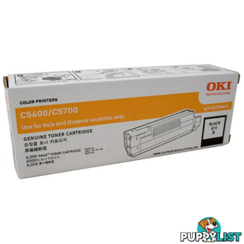 OKI 43324412 Black Toner Cartridge for C5600 C5700 - OKI - 43324412 Black - 0.00kg