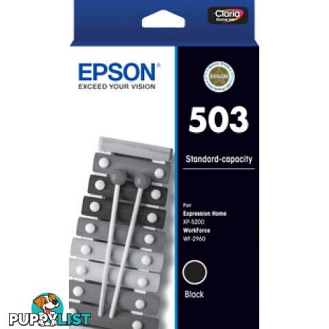 Epson C13T09Q192 BLACK INK CARTRIDGE 503 for WF2960 XP5200 - Epson - Epson 503 Black Ink - 0.20kg