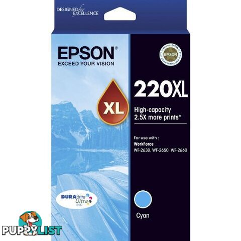 Epson C13T294292 High Capacity Cyan Ink 220XL - Epson - Epson 220XL CYAN - 0.20kg