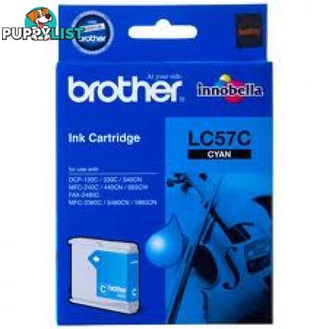 Brother LC57C Cyan Ink cartridge for MFC240 MFC440 MFC665 MFC685 MFC885 MFC5460 - Brother - LC57Cyan - 0.06kg