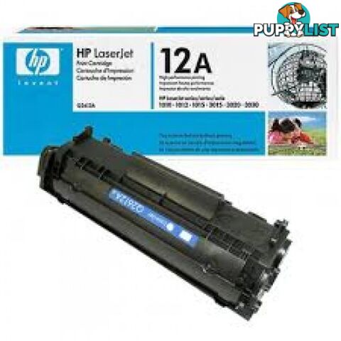 Hewlett-Packard Q2612A Black Toner [#12A] OS Canon Cart 303 - Hewlet Packard - HP Q2612A BLACK - 0.89kg