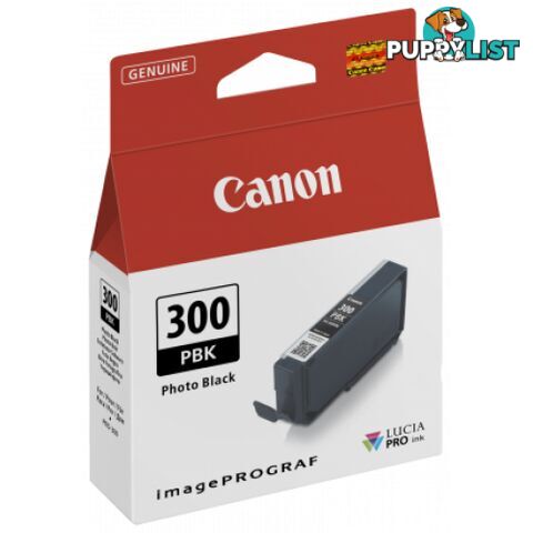 Canon PFI-300PBK Photo Black Lucia Pigment Ink for PRO-300 - Canon - PFI-300 Photo Black - 0.00kg