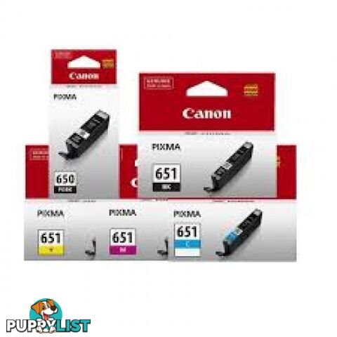 Canon CLI-651XLVP Colour Ink Set HIGH YIELD for MX926 IP8760 MG6660 MG7160 - Canon - CLI-651XLVP - 0.04kg