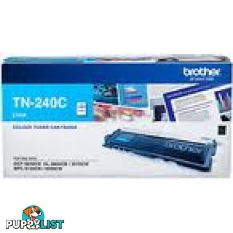 Brother TN-240C Cyan Toner for HL3040 HL3045 HL3070 MFC9120 MFC9125 MFC9320 - Brother - TN-240C - 0.76kg