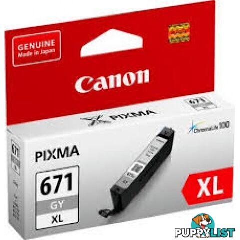 Canon CLI-671XLGY GREY Ink Cartridge High Yield - Canon - CLI-671XL Grey - 0.00kg