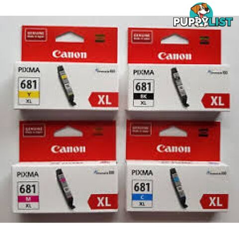 Canon CLI-681XL High Yield Value Pack 4 INK CARTRIDGE SET for TS9565 TS6260 - Canon - CLI-681XLValue Pack - 0.00kg