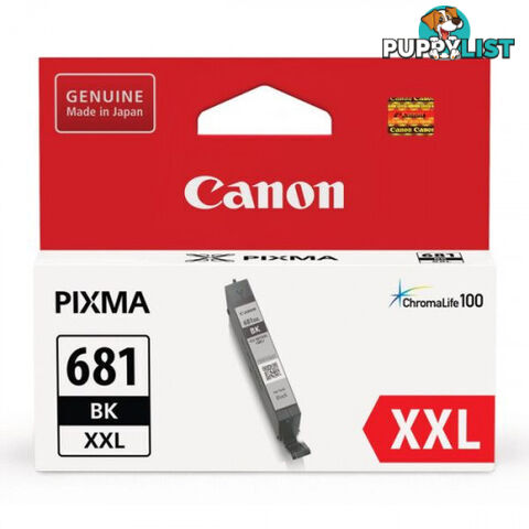 Canon CLI-681XXL Super High Yield BLACK INK CARTRIDGE for TR-8560 TS-8160 TS-9565 - Canon - CLI-681XXL Black - 0.00kg