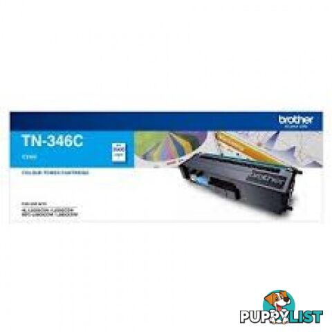 Brother TN-346C Cyan Toner High Yield HL-L8250 HL-L8350 MFC-L8600 MFC-L8850 - Brother - TN-346C - 0.87kg