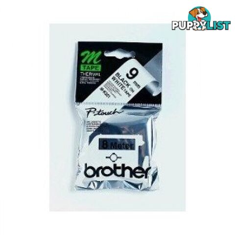 Brother M-721 9mm Metallic Black-on-Green M Tape - Brother - M-721 - 0.05kg