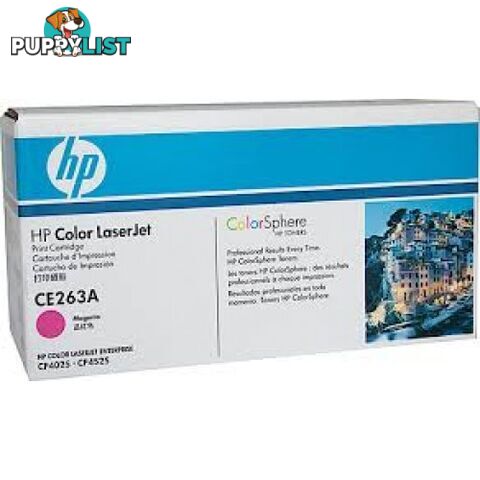 Hewlett-Packard CE263A Magenta Toner Cartridge [#648A] CP4025,CP4520,CP4525 - Hewlet Packard - HP CE263A Magenta - 1.00kg