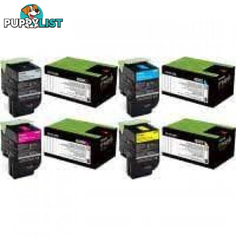 LEXMARK 80C8HY0 YELLOW TONER HIGH YIELD FOR CX510de 808HY - Lexmark - LX 808HY Yellow - 0.00kg