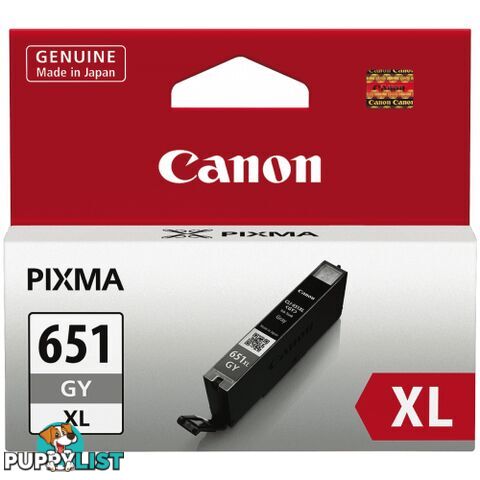 Canon CLI-651XLGY Grey Ink Cartridge HIGH YIELD for MG7160 MG6360 IP8760 - Canon - CLI-651XL GY - 0.04kg