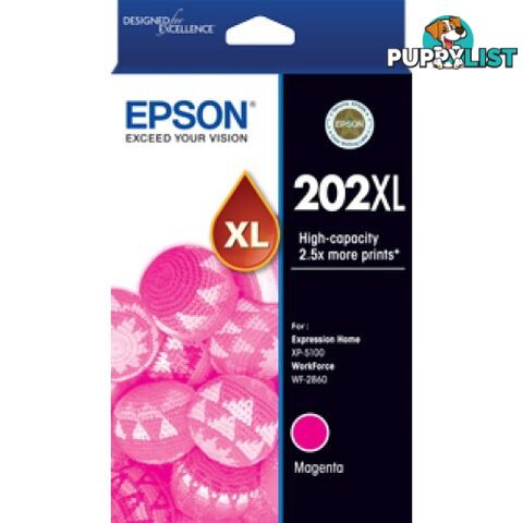 Epson C13T02P392 High Capacity Magenta Ink 202XL - Epson - Epson 202XL MAGENTA - 0.10kg