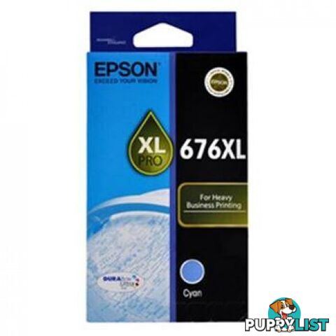 Epson C13T676292 XL Cyan ink cartridge 676XL - Epson - Epson 676XL CYAN - 0.20kg