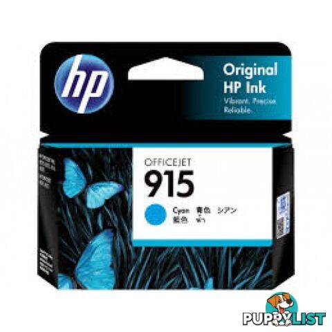 Hewlett Packard #915XL Cyan H.Yield Ink Cartridge for officejet 8010 8020 - Hewlet Packard - HP 915XL Cyan - 0.00kg