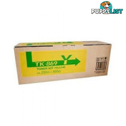 Kyocera TK-869Y Yellow Toner For TaskAlfa 250ci 300ci - Kyocera - TK-869Y Yellow Toner - 0.00kg