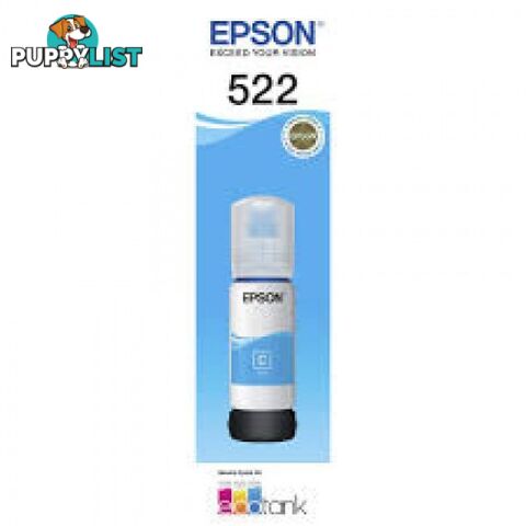 EPSON T522C CYAN INK BOTTLE C13T06W292 for ET-2710 ET-4700 ET-8500 - Epson - Epson 522 CYAN - 0.00kg