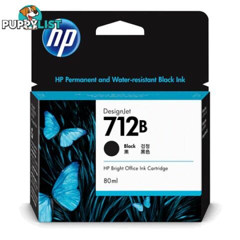 Hewlett Packard HP-712 Black Ink cartridge for t230 t250 t650 - Hewlet Packard - HP 712 BK - 0.05kg