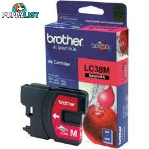 Brother LC38M  Magenta Ink Cartridge for DCP375CW MFC290C MFC257CW - Brother - LC38M - 0.05kg