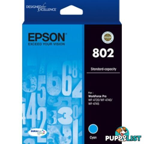 Epson 802 C13T355292 CYAN Ink for WorkForce WF-4720 WF-4745 WF-4740 - Epson - Epson 802 Cyan - 0.00kg