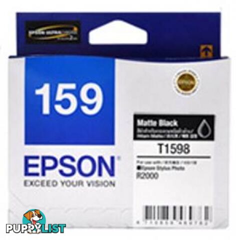 Epson 159 C13T159890 Matte Black ink cartridge for Photo Stylus R2000 - Epson - Epson 159 MATTE BLACK - 0.20kg