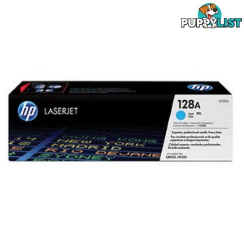 Hewlett-Packard CE321A Cyan Toner Cartridge [#128A] - Hewlet Packard - HP CE321A Cyan - 1.00kg