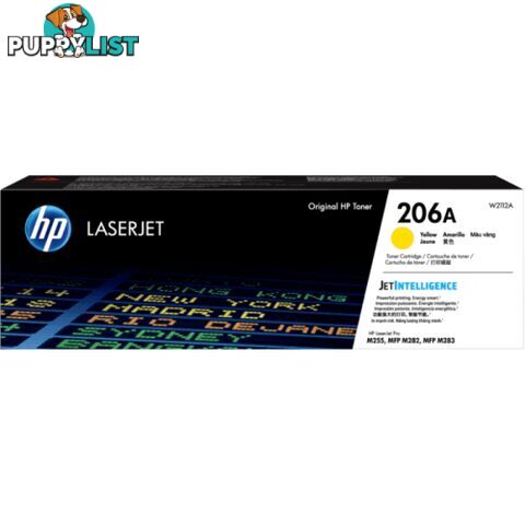 Hewlett-Packard W2112A Yellow Toner [# 206A] - Hewlet Packard - HP W2113A YELLOW - 0.94kg