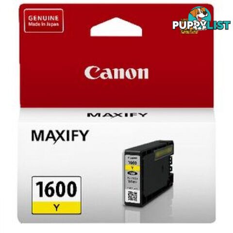 Canon PGI-1600Y Pigment Yellow Ink - Canon - PGI-1600Y - 0.20kg