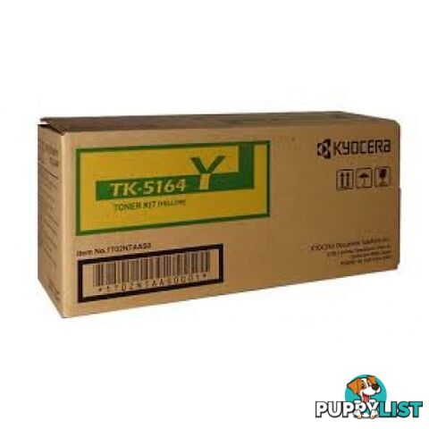 Kyocera TK-5164 Yellow Toner Kit for P7040cdn - Kyocera - TK-5164Y Yellow - 1.00kg