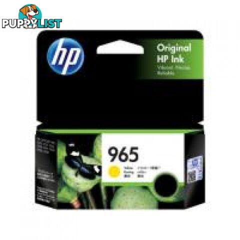 Hewlett Packard #965XL Yellow Ink High Yield Cartridge for officejet PRO AiO - Hewlet Packard - HP 965XL Yellow - 0.00kg