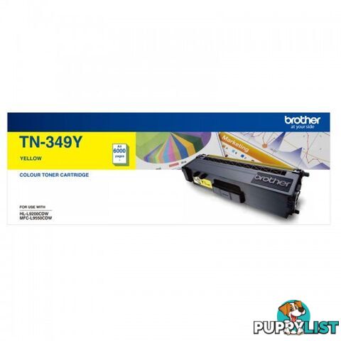 Brother TN-349Y Yellow Toner Super High Yield for HL-L9200 MFC-L9550 - Brother - TN-349Y - 0.87kg