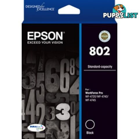 Epson 802 C13T355192 802 BLACK Ink for WorkForce WF-4720 WF-4745 WF-4740 - Epson - Epson 802 Black - 0.00kg