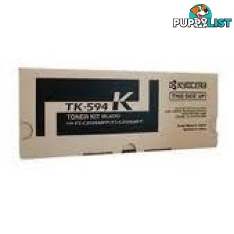 Kyocera TK-594K Black Toner For FS-C126MFP - Kyocera - TK-594K - 0.50kg