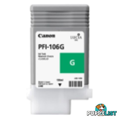 Canon Prograf 6300 6350 6400 6450 PFI-106 Green Ink - Canon - PFI-106 Green - 0.00kg