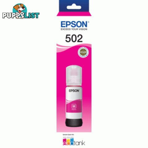 Epson C13T03K392 MAGENTA INK BOTTLE for EcoTank T502 M - Epson - Epson T502 Magenta Ink - 0.20kg