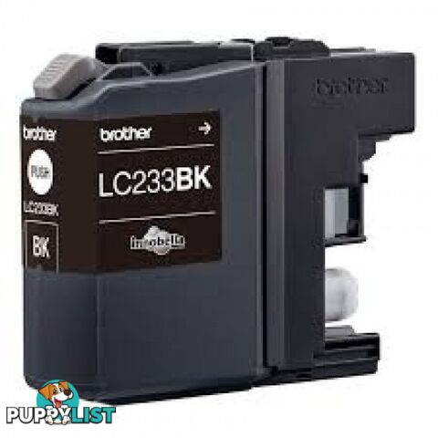 Brother LC233bk Black Ink for MFC-J680DW MFC-J880DW MFC-J4620DW MFC-J5320DW MFC-J5720DW - Brother - LC233-Black - 0.00kg