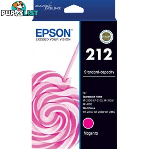 EPSON C13T02R392 STD 212 Magenta for WF2810  WF2830 WF2850 XP2100 XP3100 - Epson - Epson 212 Magenta - 0.00kg