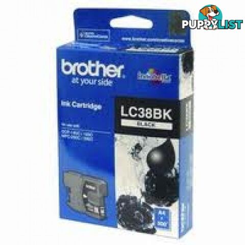 Brother LC38BK Black Ink Cartridge for MFC255 MFC290C MFC295CN MFC257CW - Brother - LC38BK - 0.06kg