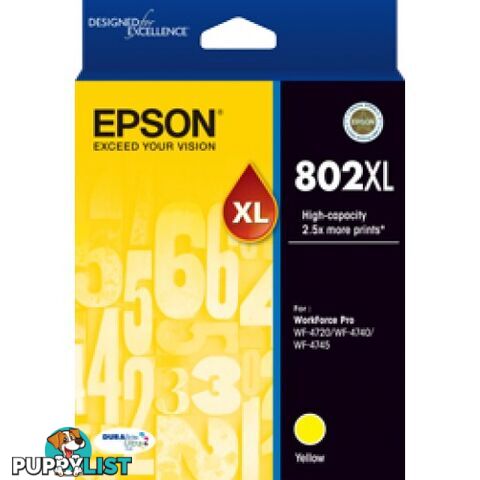 Epson 802xl C13T356492 YELLOW Ink for WorkForce WF-4720 WF-4745 WF-4740 - Epson - Epson 802XL Yellow - 0.00kg