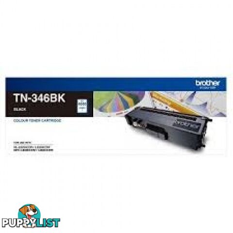 Brother TN-346BK Black Toner High Yield HL-L8250 HL-L8350 MFC-L8600 MFC-L8850 - Brother - TN-346BK - 0.87kg