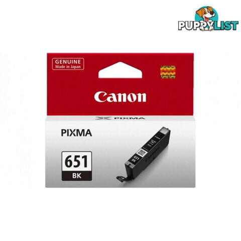 Canon CLI-651Bk Black Ink Cartridge - Canon - CLI-651Bk - 0.04kg