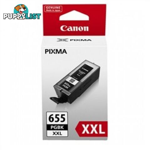 Canon PGI-655XXLBK Black Ink cartridge SUPER HIGH YIELD - Canon - PGI-655XXLBK - 0.05kg