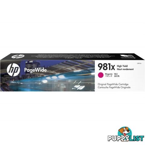 Hewlett Packard HP-981X Magenta Ink HIGH YIELD PageWide PRO - Hewlet Packard - HP 981X M - 0.00kg