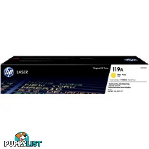 Hewlett-Packard W2092A Yellow Toner [#119A] - Hewlet Packard - HP W2092A YELLOW - 0.94kg