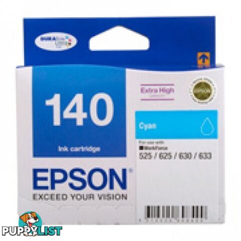 Epson C13T140292 Extra High Capacity Cyan ink cartridge [140] - Epson - Epson 140 CYAN - 0.20kg