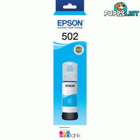 Epson C13T03K292 CYAN INK BOTTLE for EcoTank T502 C - Epson - Epson T502 Cyan Ink - 0.20kg