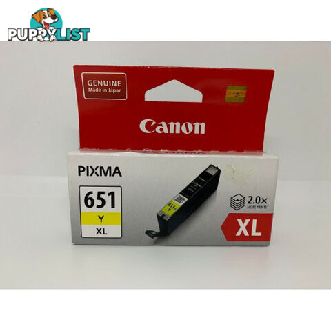 Canon CLI-651XLY Yellow Ink Cartridge HIGH YIELD for iP7260 iP8760 MG5460 MG6360 MX926 IX6860 - Canon - CLI-651XLY - 0.04kg